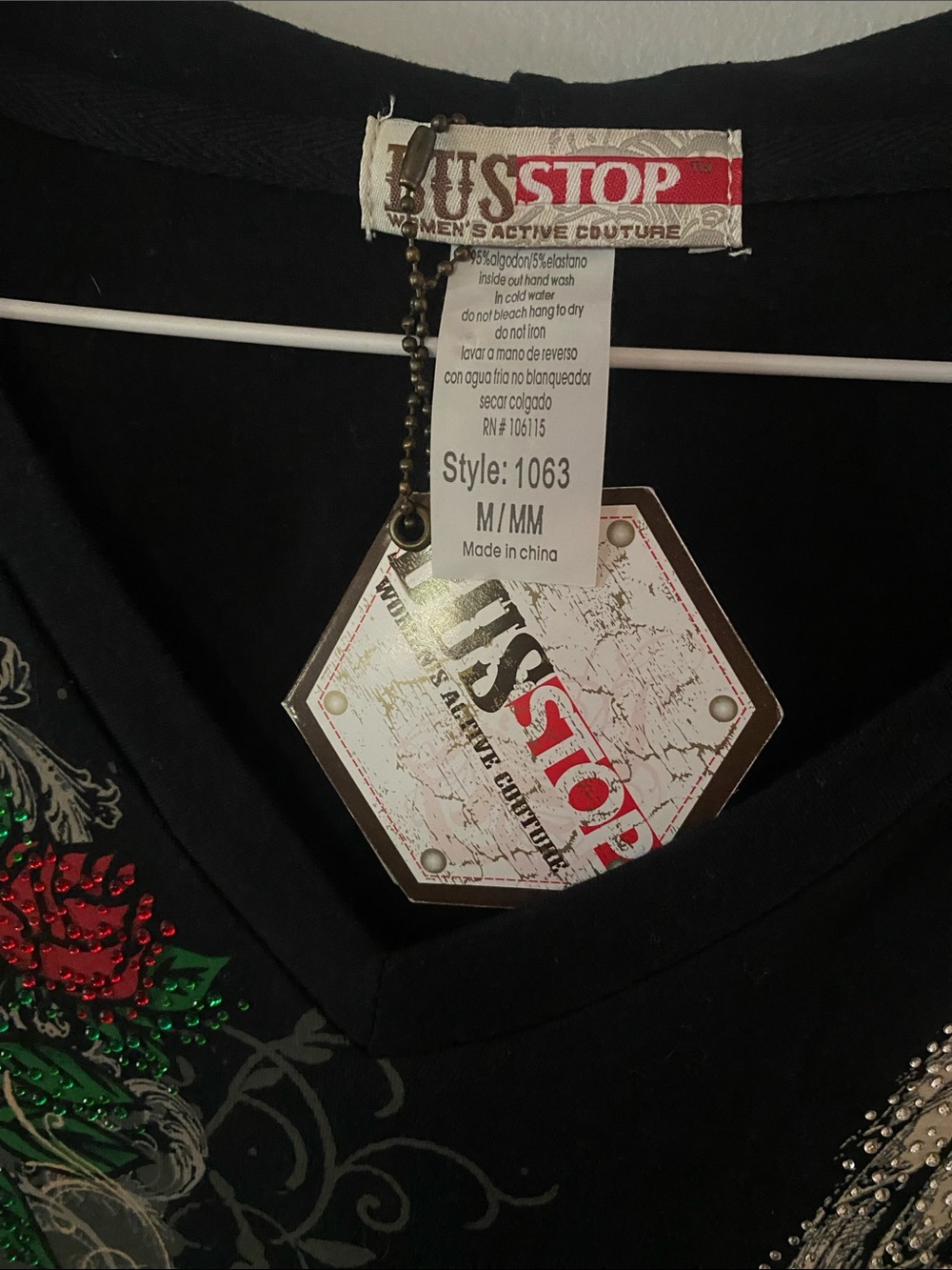 Bus Stop New Women's Black Hoodie with sequin designs. - Picture 2 of 9